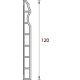 Плинтус напольный рельефный 120мм 2,5м "Идеал Мармори"